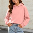 thumbnail image 1 of Abcomgle Oversized Hoodie for Girls Size 10-12 Cute Preppy Hooded Sweatshirts for Girls Fleece Long Sleeve Girls Pullover Sweatshirt Aesthetic Fall Kids Sweaters Girls, 1 of 6