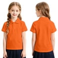 thumbnail image 1 of Abcomgle Polo Shirts for Girls Size 7 Short Sleeve Pique Polo Shirts for Girls Button Closure Solid Color School Uniform Formal Collared Performance Polo Shirts for Girls, 1 of 2