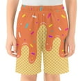 thumbnail image 1 of Abcomgle Swim Trunks Boy 10-12 Quick Dry Beach Shorts Kids Cute Ice Cream Drip Print Swimwear for Boys Summer Hawaiian Athletic Teen Boys Swim Trunks 13-14 Years,Orange, 1 of 6
