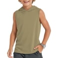 thumbnail image 1 of Abcomgle Tank Tops for Boys Size 8 Hooded Sleeveless Pullover Shirts Basic Athletic Workout Boys Undershirts, 1 of 5