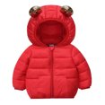 thumbnail image 1 of Abcomgle Toddler Girl Winter Coat 5t Cute Bear Ears Hooded Puffer Jacket Kids Lightweight Puffer Padded Winter Jacket for Toddler Boys Winter Warm Baby Coat, 1 of 7