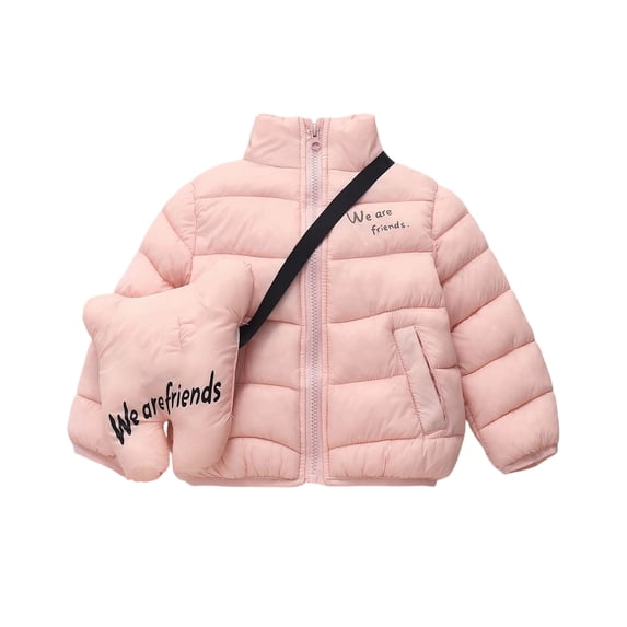 Abcomgle Toddler Girl Winter Jacket Puffer Winter Stand Collar Puffer Jacket Girls Warm Lightweight Toddler Puffer Coat Quilted Winter Jacket for Toddler Boys
