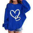 thumbnail image 1 of Abcomgle Valentines Day Sweatshirt Girls 10-12 Cute Love Heart Pullover Sweatshirts Crewneck Long Sleeve Kids Sweaters Girls Trendy Winter Clothes for Tween Girls,Blue,3-4Years, 1 of 6