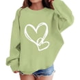 thumbnail image 1 of Abcomgle Valentines Day Sweatshirt Girls Size 10-12 Cute Love Heart Pullover Sweatshirts Crewneck Long Sleeve Sweaters for Teens Preppy Holiday Clothing for Teen Girls,Light Green,11-12Years, 1 of 6