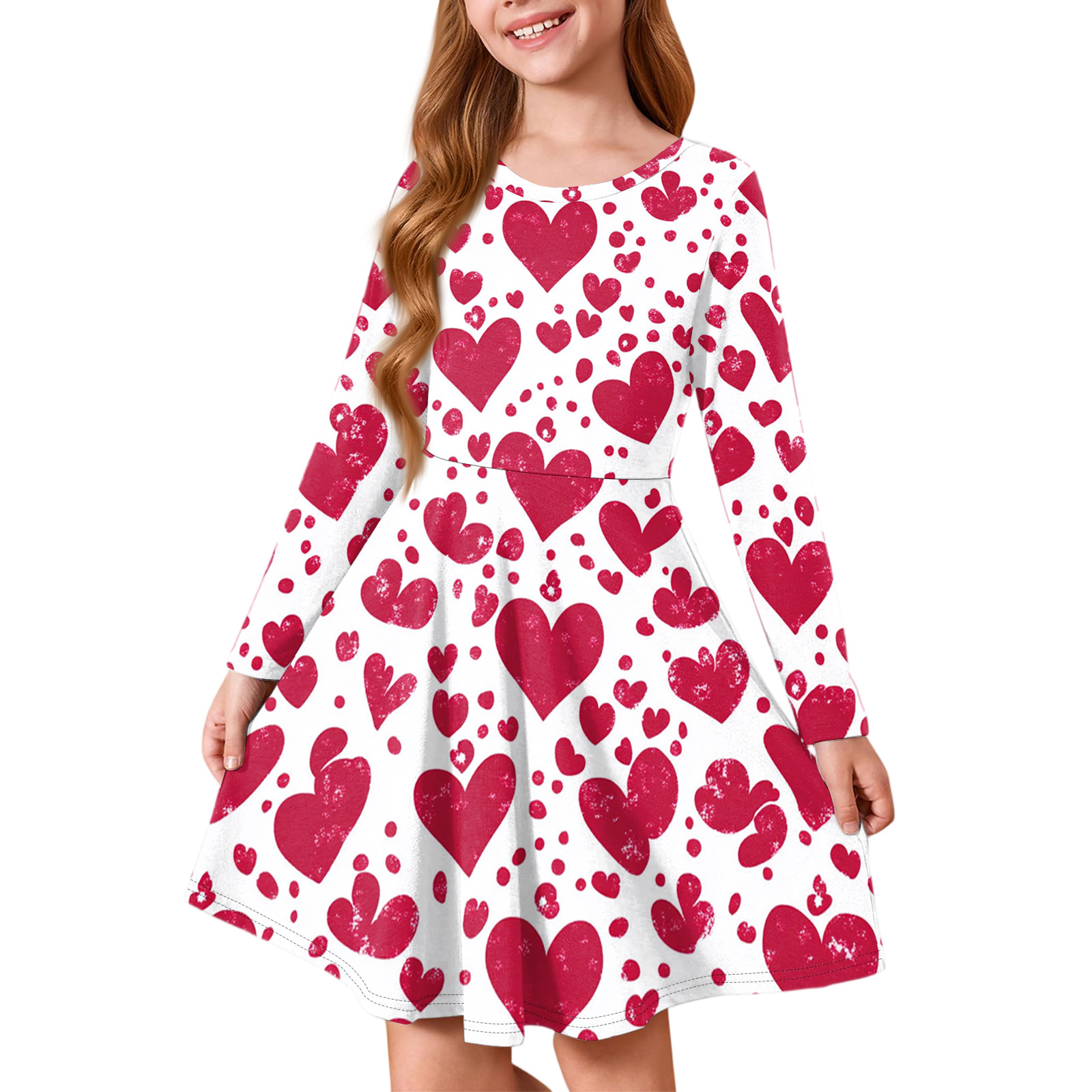 chinese dress ladies Girls' Valentine's Day Twirl Dress