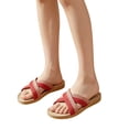 thumbnail image 1 of Abcomgle Women Summer Slippers Bohemian Print Linen Non-Slip Beach Slippers Lightweight Open Toe Breathable Indoor Outdoor Slippers, 1 of 8