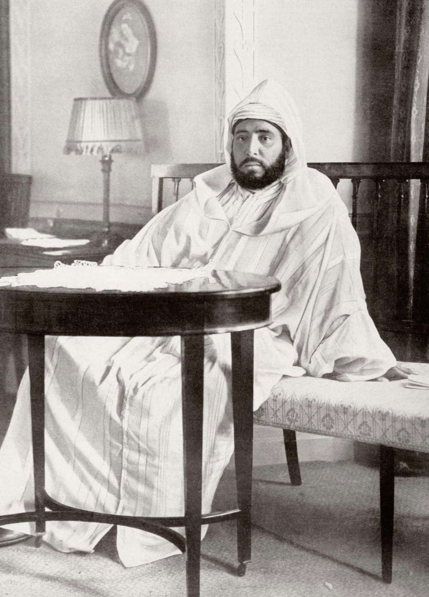 Abdelhafid Of Morocco (Or Mulai Abd Al-Hafiz) 1873 - 1937 Sultan Of Morocco From 1908 To 1912 As Member Of Alaouite Dynasty From La Esfera 1914 Canvas Art - Ken Welsh  Design Pics (12 x 17)