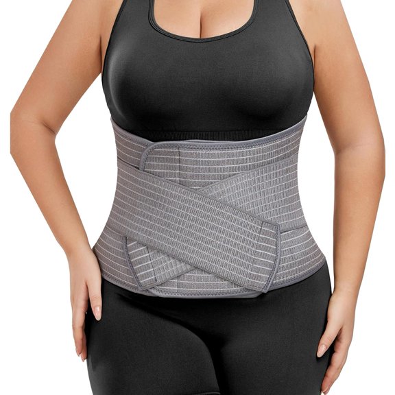 Abdominal Binder Post Surgery - Postpartum Belly Band Wrap | Post C Section Belly Binder Recovery Belt Stomach Compression Hernia Belt For Men Women After Pregnancy, Hysterectomy,L/XL
