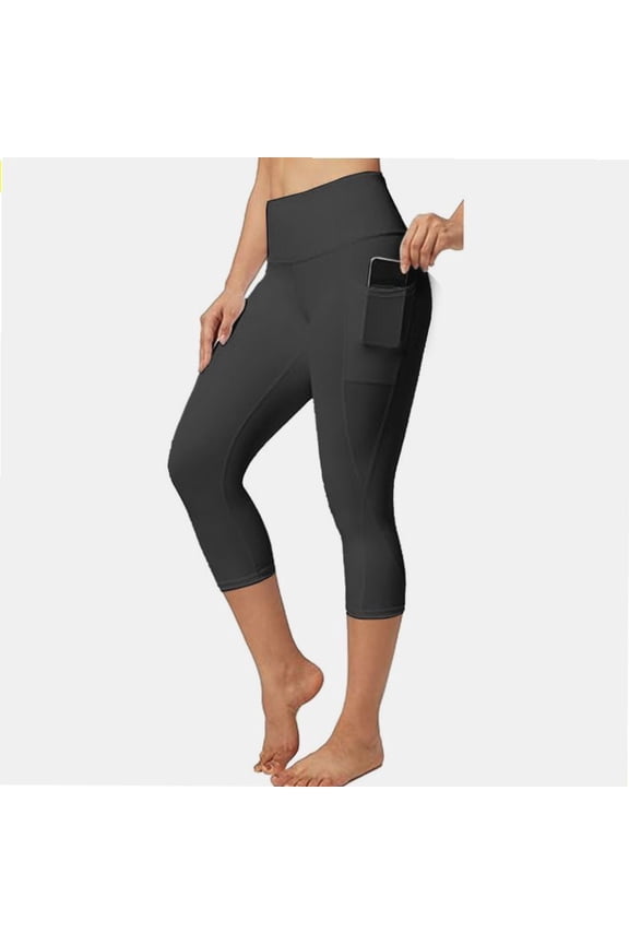 Abdominal Control Padded Yoga Pants for Women Breathable Lightweight with Pockets Sport Pants