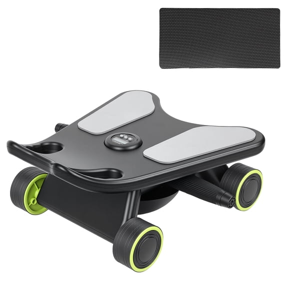 Abdominal & Core Coaster Strength Workout Trainer, Ab Wheel Roller Exercise Machine, Knee Pad Core Workout Machine for Home Gym Workout Fitness.