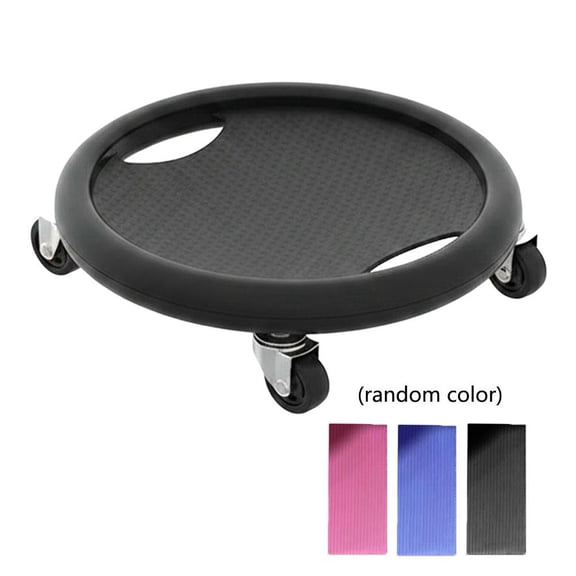 Abdominal Disc Exercise Sliders Fitness Discs Rolling, Four-Wheel Ab Roller with Knee Mat for Home Core Strengthening and Full Body Workout Non-Slip Fitness Sliding Board - Black