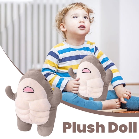Abdominal Muscle Shark Plush Toy Pillow, Stuffed Animals Plush Toys, Plush Pillow Toys, Cute Plush Dolls, Christmas Gifts