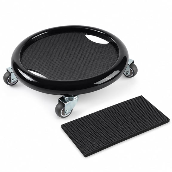 Abdominal Roller Wheel Disc, 4 Wheel Ab Roller with Knee Mat, Core Exercise Equipment for Home Gym Fitness
