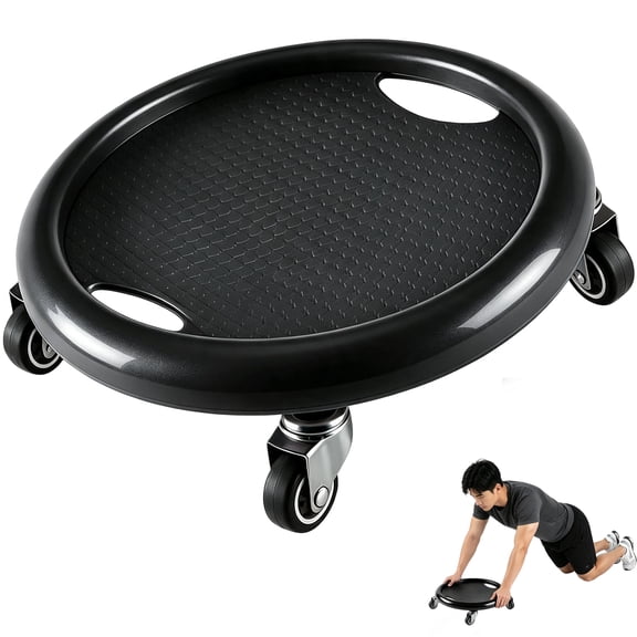 Abdominal Roller Wheel Disc with Knee Mat, 360° Rotating Core Slider, 4-Wheel Silent Ab Roller, 330 lb Capacity