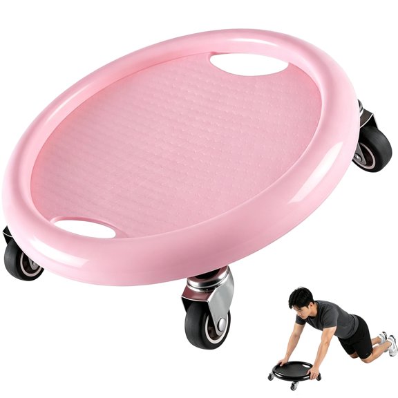 Abdominal Roller Wheel Disc with Knee Mat, 360° Rotating Core Slider, 4-Wheel Silent Ab Roller, 330 lb Capacity