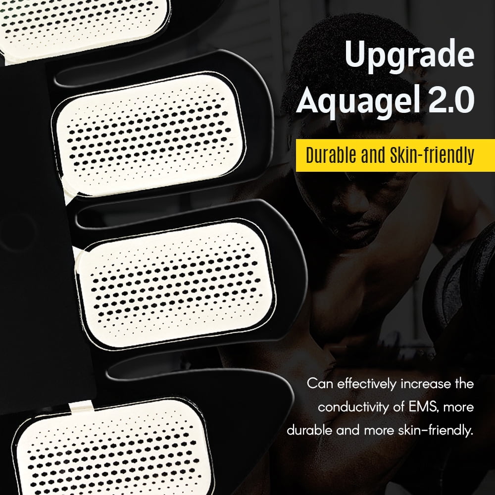 Abdominal Smart Abs Stimulator Abdominal Muscle Toner Abs Muscle Trainer 6 Modes 9 Levels Body Fitness Shaping Massage Patch Unisex Battery Powered