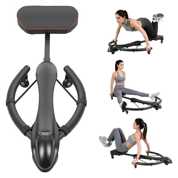 Abdominal Toning Machine with Automatic Rebound Design, Ergonomic Anti-Slip Handles, Easy Assembly, Home Use Ab Trainer for Core Strengthening & Belly Fat Reduction