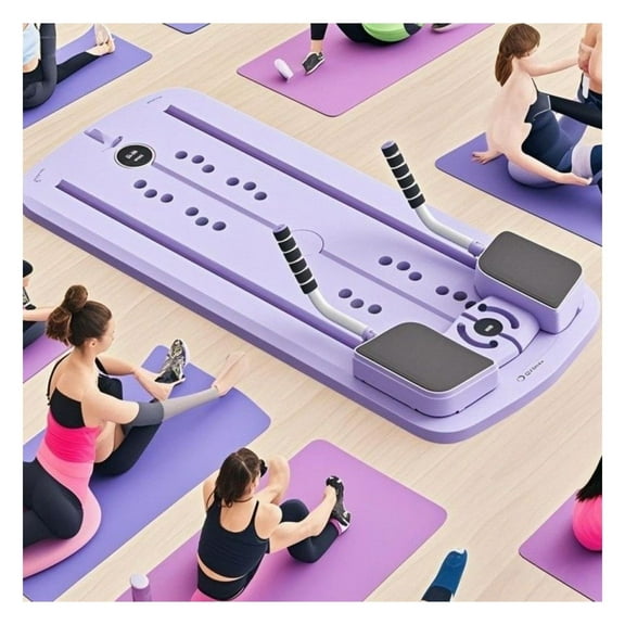Abdominal Trainer Home Gym - Foldable Pilates Board for Core Strength, Purple PP Exercise Equipment for Men & Women - Full Body Workout, Ski Machine & Fitness Tool