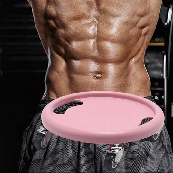 Abdominal Trainer Roller Disc, Exercise Sliders Body Building Abdominal Training Disc Exercise Fitness Wheels Roller Sliding Discs Home Use Pink