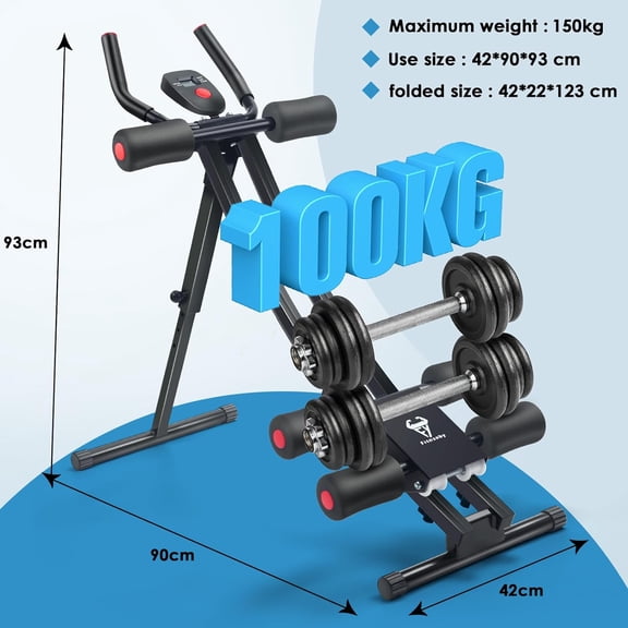 Abdominal Trainers, Adjustable AB Machine at Home or Gym for Core Strength Training, Ab Cruncher Foldable Fitness Gear for Men and Women Exercise &Workout