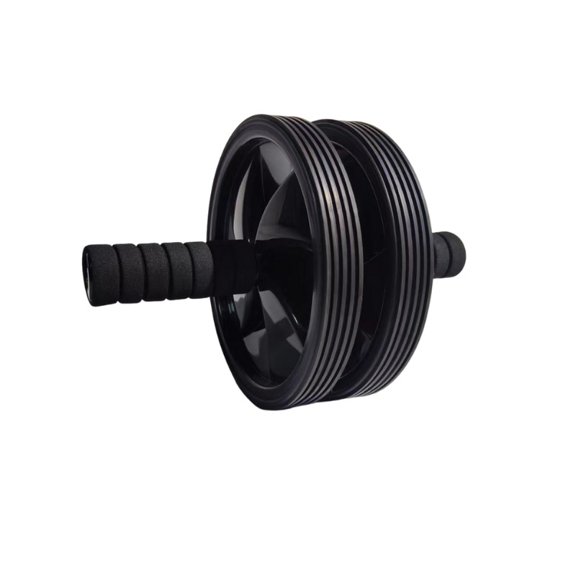 Abdominal Wheel Abs Non-slip 18CM Fitness Equipment Trainer Ab Roller Portable Workout Gym Home Belly Exercise Body Building (Black)