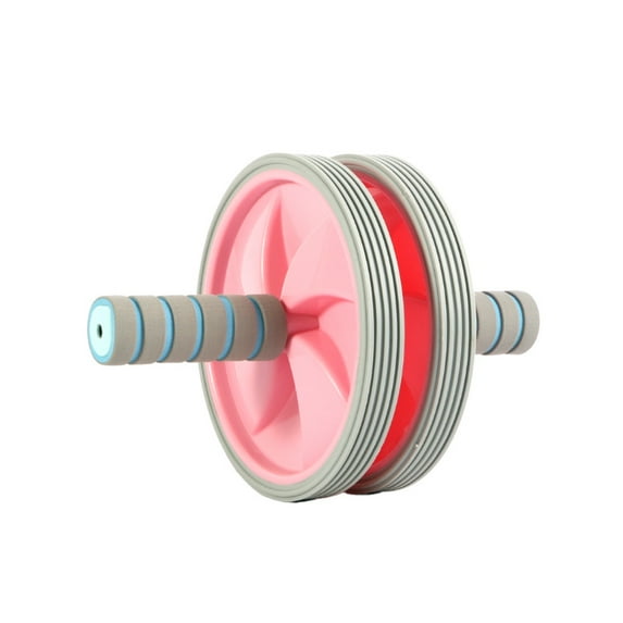 Abdominal Wheel Abs Non-slip 18CM Fitness Equipment Trainer Ab Roller Portable Workout Gym Home Belly Exercise Body Building (Pink)
