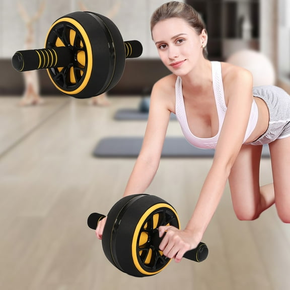 Abdominal Wheel Roller for Core Workout - Home Gym Equipment with Knee Pad, Non Slip Foam Handle, Portable & Durable Fitness Wheel for Abs, Arms, Shoulders, Back Strengthening & Weight Loss