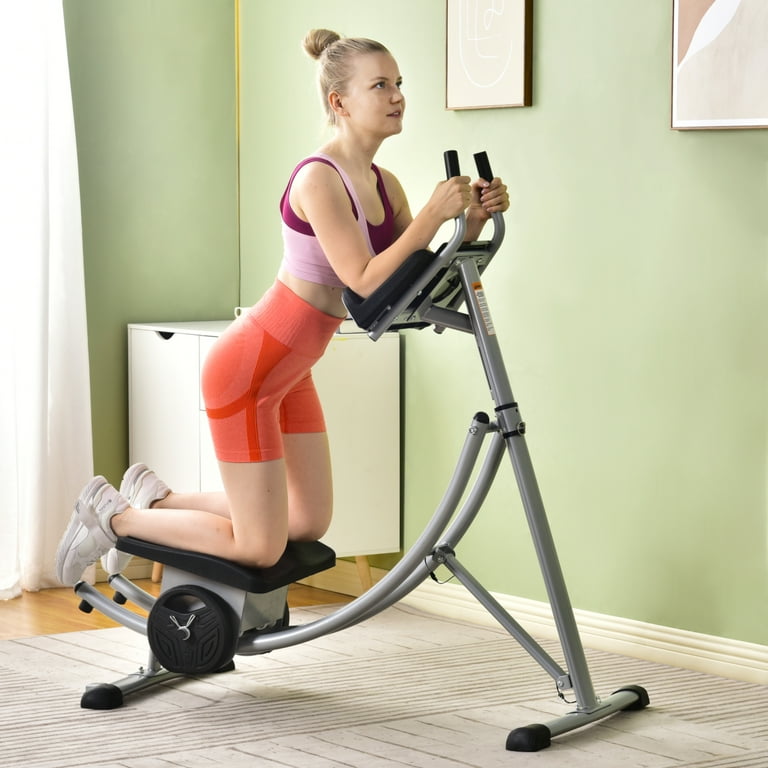 Abdominal Workout Equipment for Home Workouts with Kettlebell Style Resistance Block Core Fitness Equipment for Home Gym Sliver