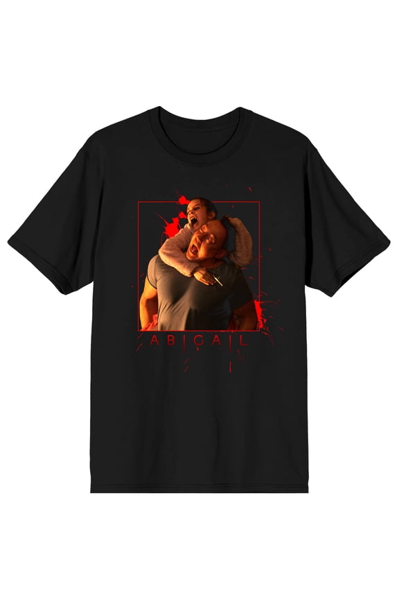 Abducting Abigail Abigail Biting Man Crew Neck Short Sleeve Adult Black T-shirt-Large