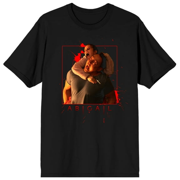 Abducting Abigail Abigail Biting Man Crew Neck Short Sleeve Adult Black T-shirt-Small