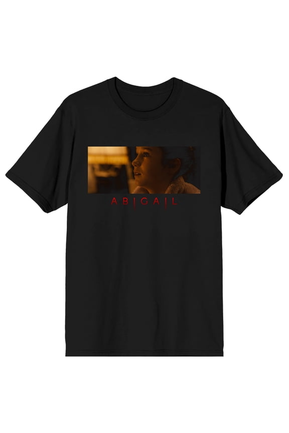 Abducting Abigail Innocent Abigail Face Adult Black Crew Neck Short Sleeve T-shirt-Large