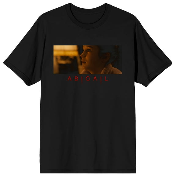 Abducting Abigail Innocent Abigail Face Adult Black Crew Neck Short Sleeve T-shirt-Medium