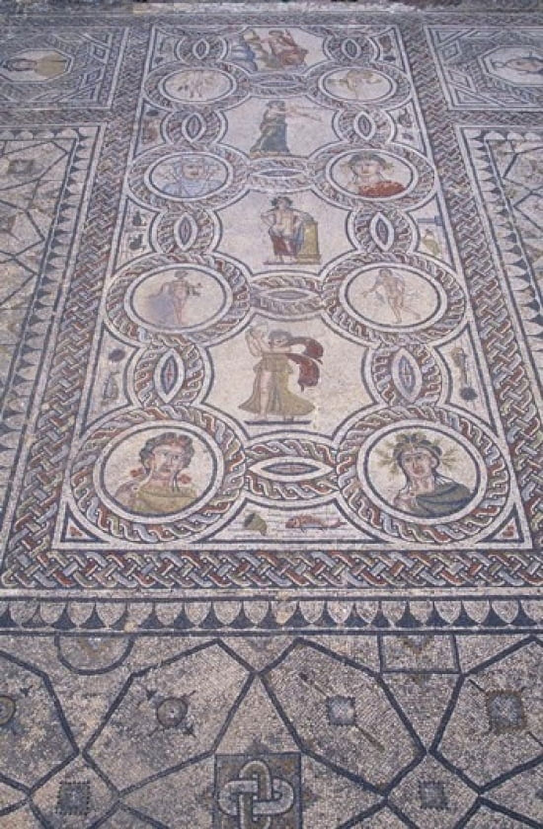 Abduction of Hylas Mosaic on Floor of an Ancient Roman Building Morocco Canvas Art - John & Lisa Merrill DanitaDelimont (12 x 17)