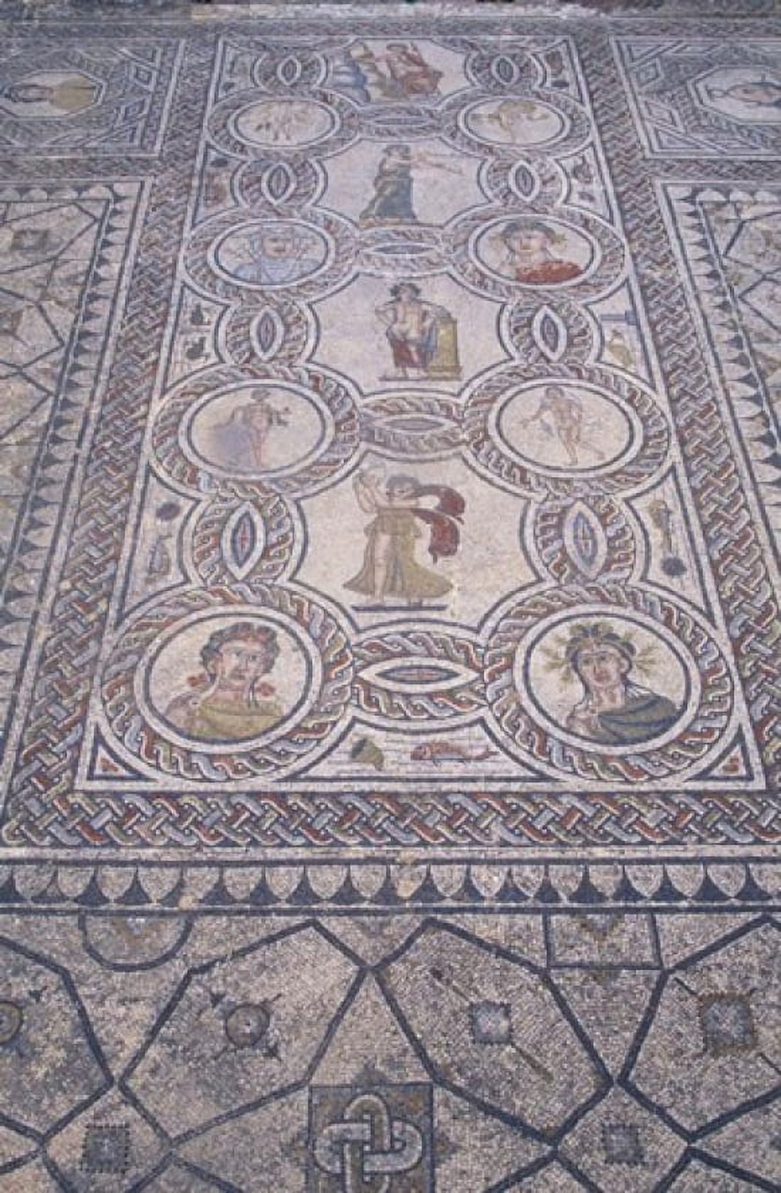 Abduction of Hylas Mosaic on Floor of an Ancient Roman Building Morocco Canvas Art - John & Lisa Merrill DanitaDelimont (24 x 36)