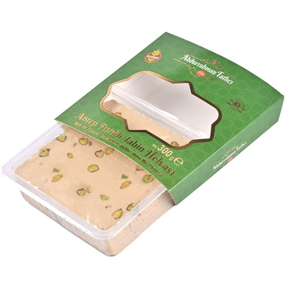 Abdurrahman Tatlc Halvah with Pistachio, Turkish Tahini Halva, 10.6oz