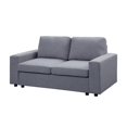 thumbnail image 1 of Felix 68 Inch Modern Loveseat with Padded Seats and Back Light Gray Black, 1 of 5