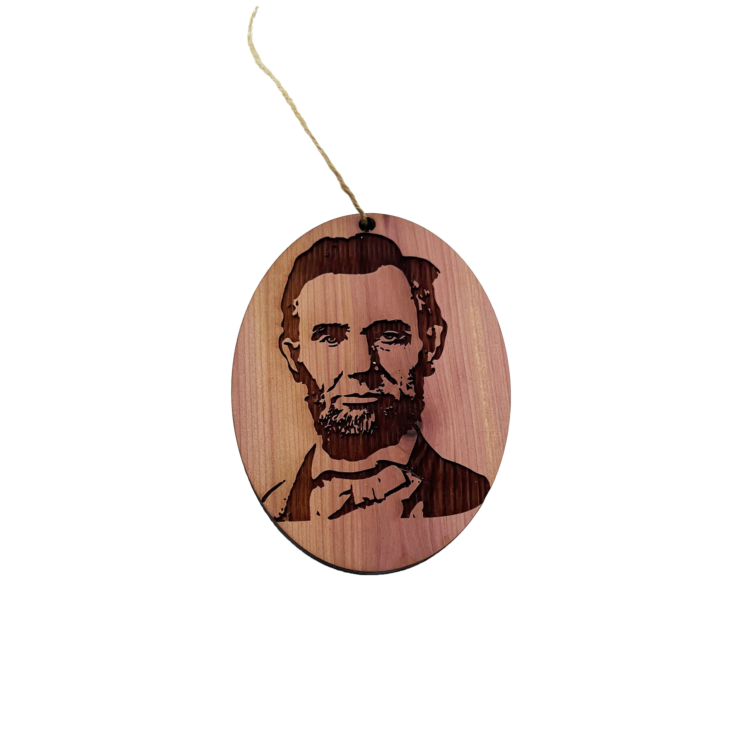 Abe Lincoln - Cedar Ornament Abe Lincoln - Cedar Ornament