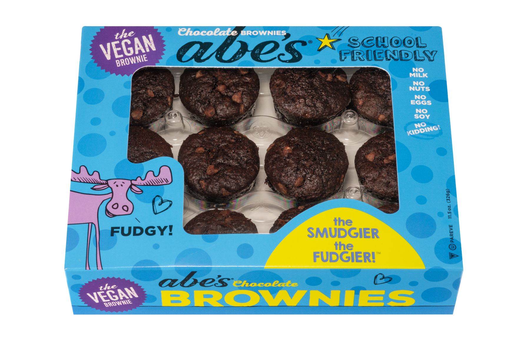 Abe's Earth Friendly Box Fudge Brownies, 11.5 Oz, 12 Ct.