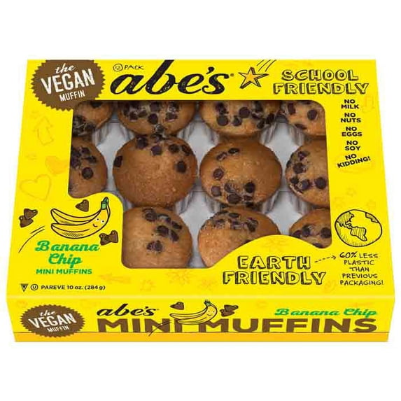 Abe's Mini Vegan Banana Chip Muffin, 10 OZ