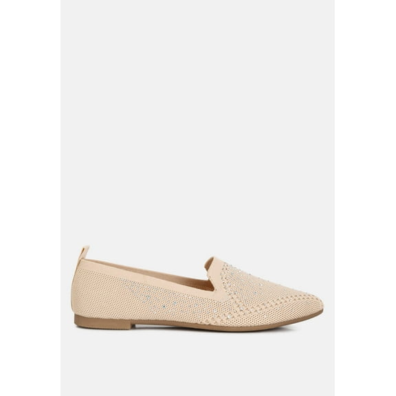 Abedi Rhinestone Embellished Pull Tab Loafers