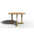 thumbnail image 1 of Abel 47.25-inch Round Teak Outdoor Dining Table with Umbrella Hole, 1 of 5