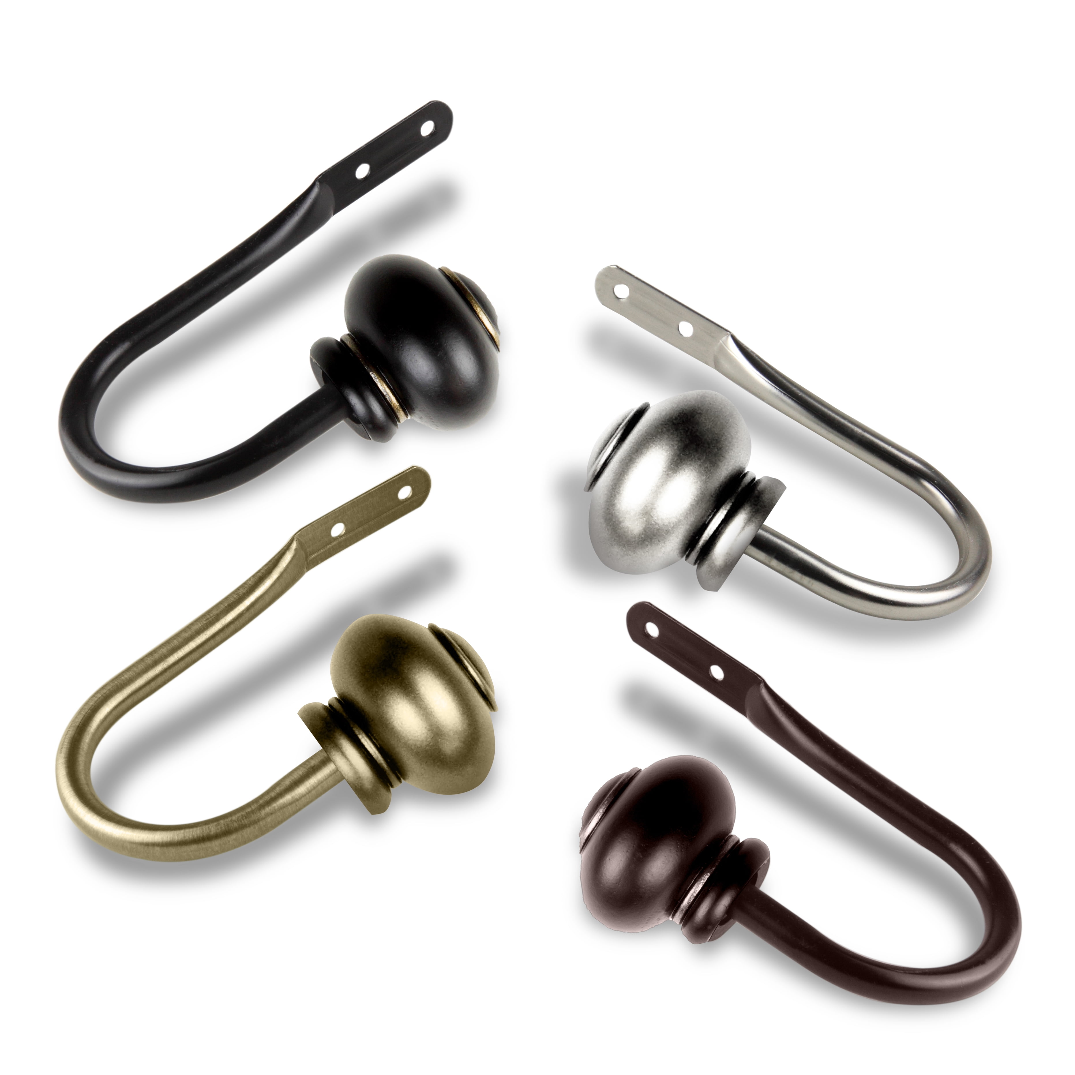 Abel Curtain Rod Holdback - Black