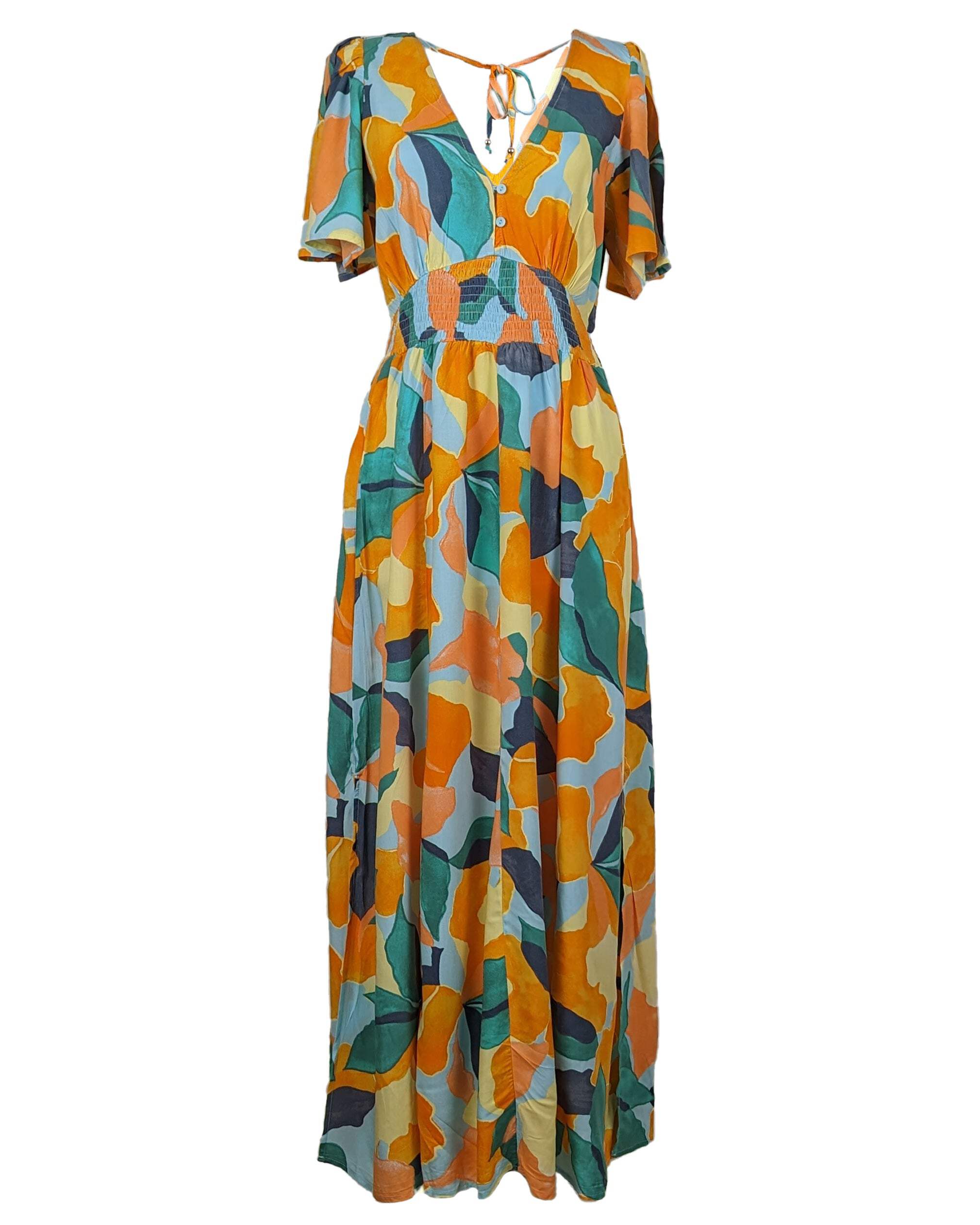abel the label maxi dress | Dresses | Abel The Label Anthropologie Botanical Floral Multicolor Ruffle Hem Abel The Label Dress Size
