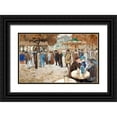 thumbnail image 1 of Abel-Truchet, Louis 32x21 Black Ornate Wood Framed with Double Matting Museum Art Print Titled - Fun fair-boulevard de Clichy, 1 of 4