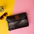 thumbnail image 1 of Abelardo Elle Bag - Black Studded Sling Leather Bag, 1 of 1