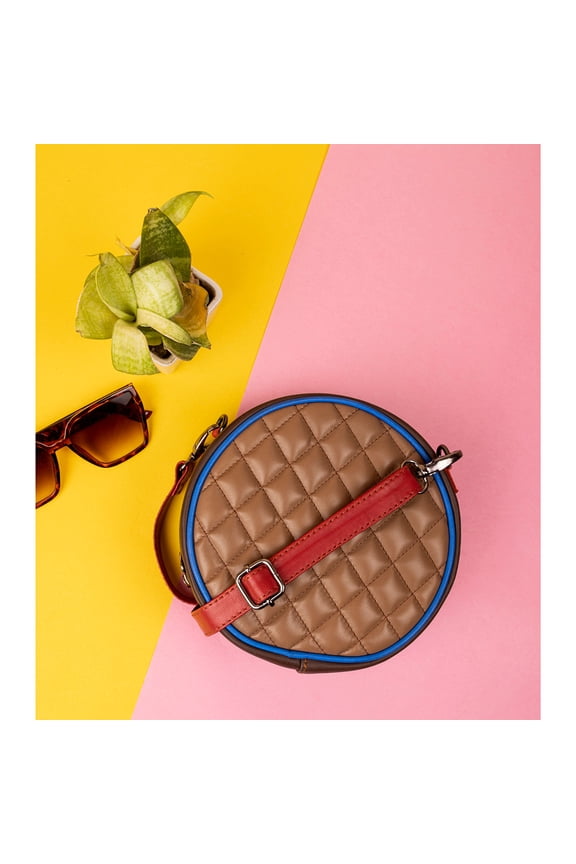 Abelardo Emily Bag - Brown/Orange Sling Leather Bag