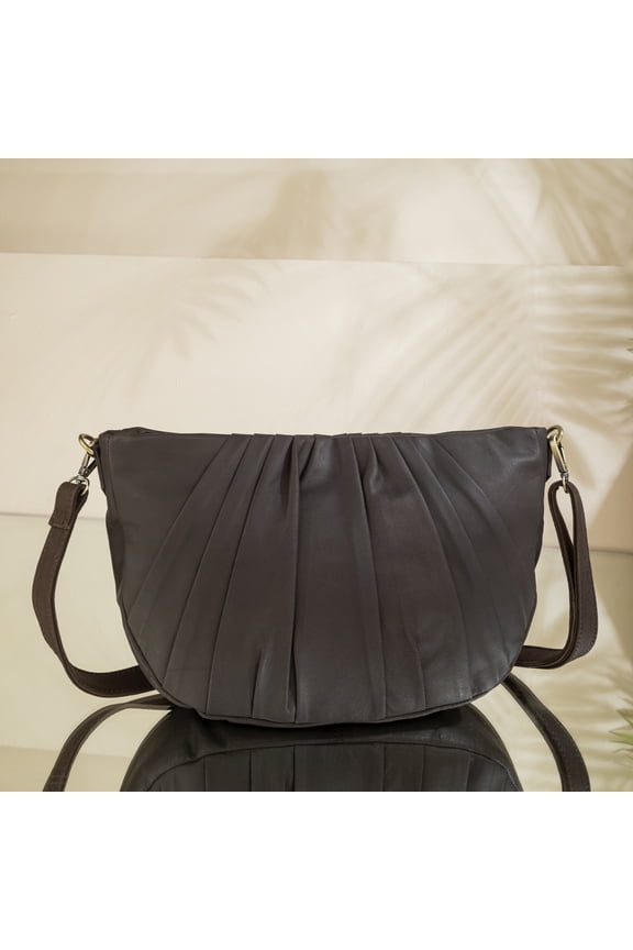 Abelardo Eyelyne Bag - Brown Sling Leather Bag