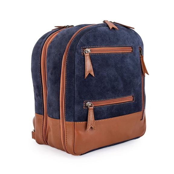 Abelardo Multi Bag - Blue/Brown Backpack Leather Bag