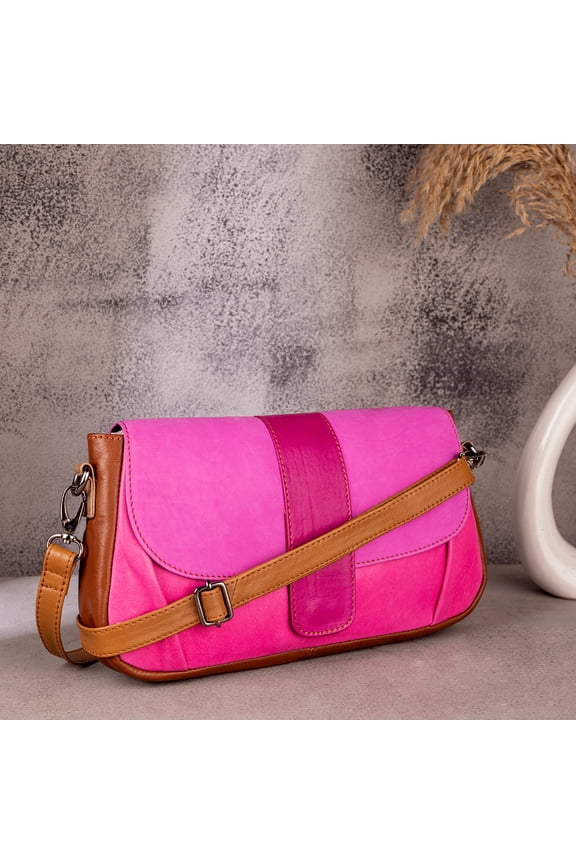 Abelardo Sabrina Bag - Pink Sling Leather Bag