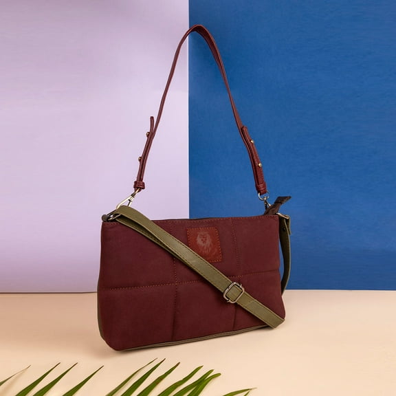 Abelardo Satchel Shoulder Maroon Leather Bag